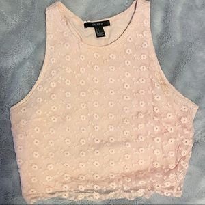 Forever21 Lace Floral Crop Top